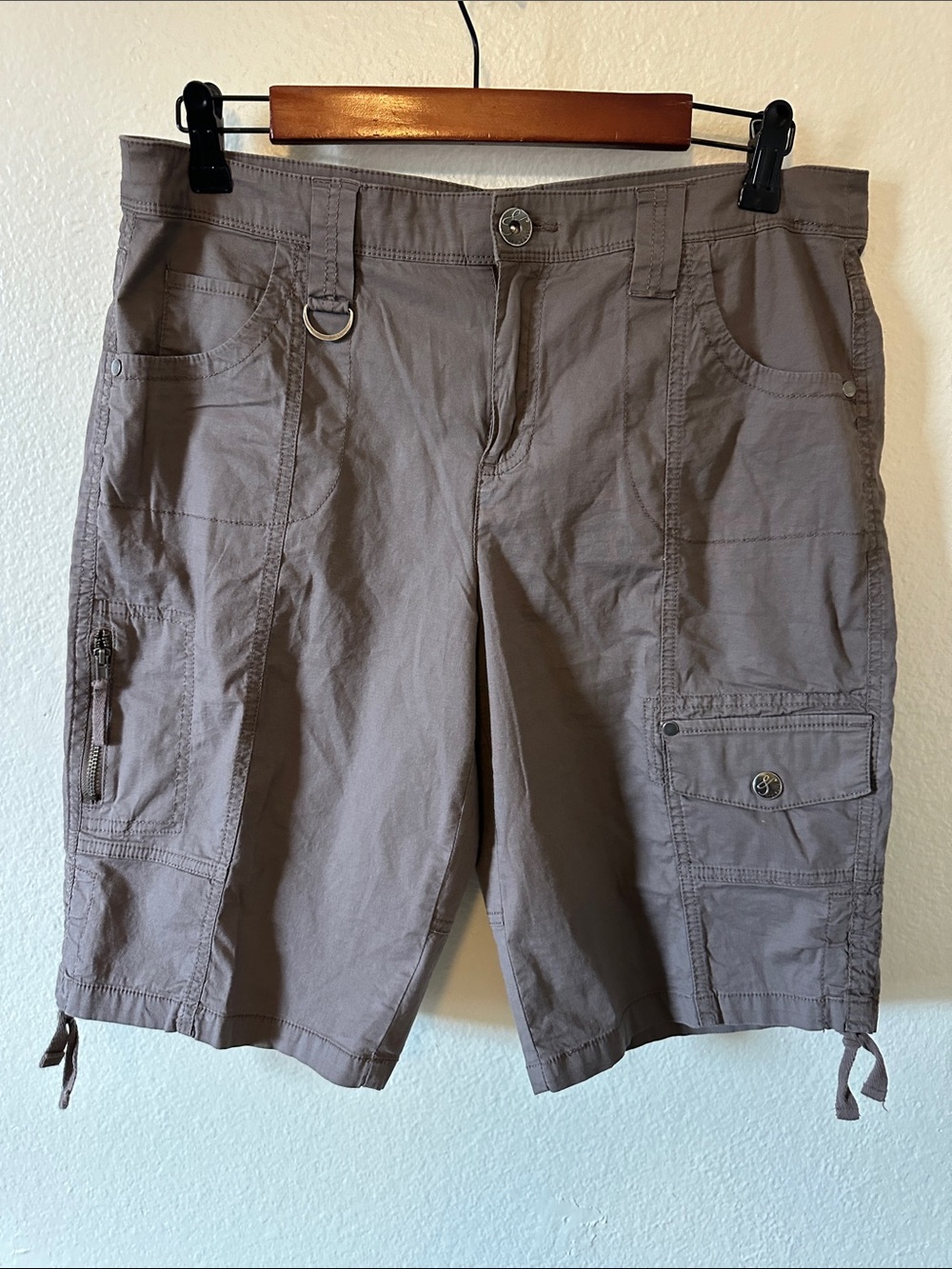 Style & Co. Women Cargo Shorts — Taupe Gray